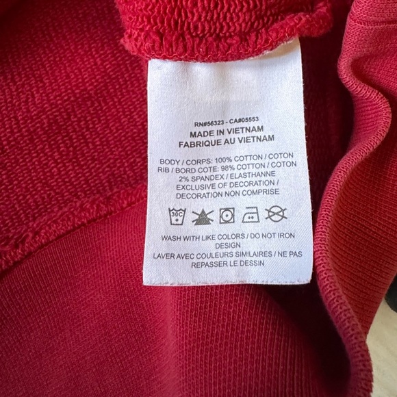 Jordan Women’s Size S Red Sweatshirt “Jordan x Two 18” - Picture 8 of 10